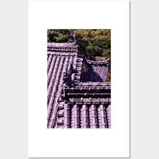 Himeji Castle Roofs, Japan Posters and Art